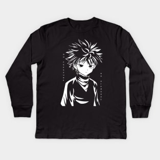 Killua No Pressure No Diamonds Kids Long Sleeve T-Shirt